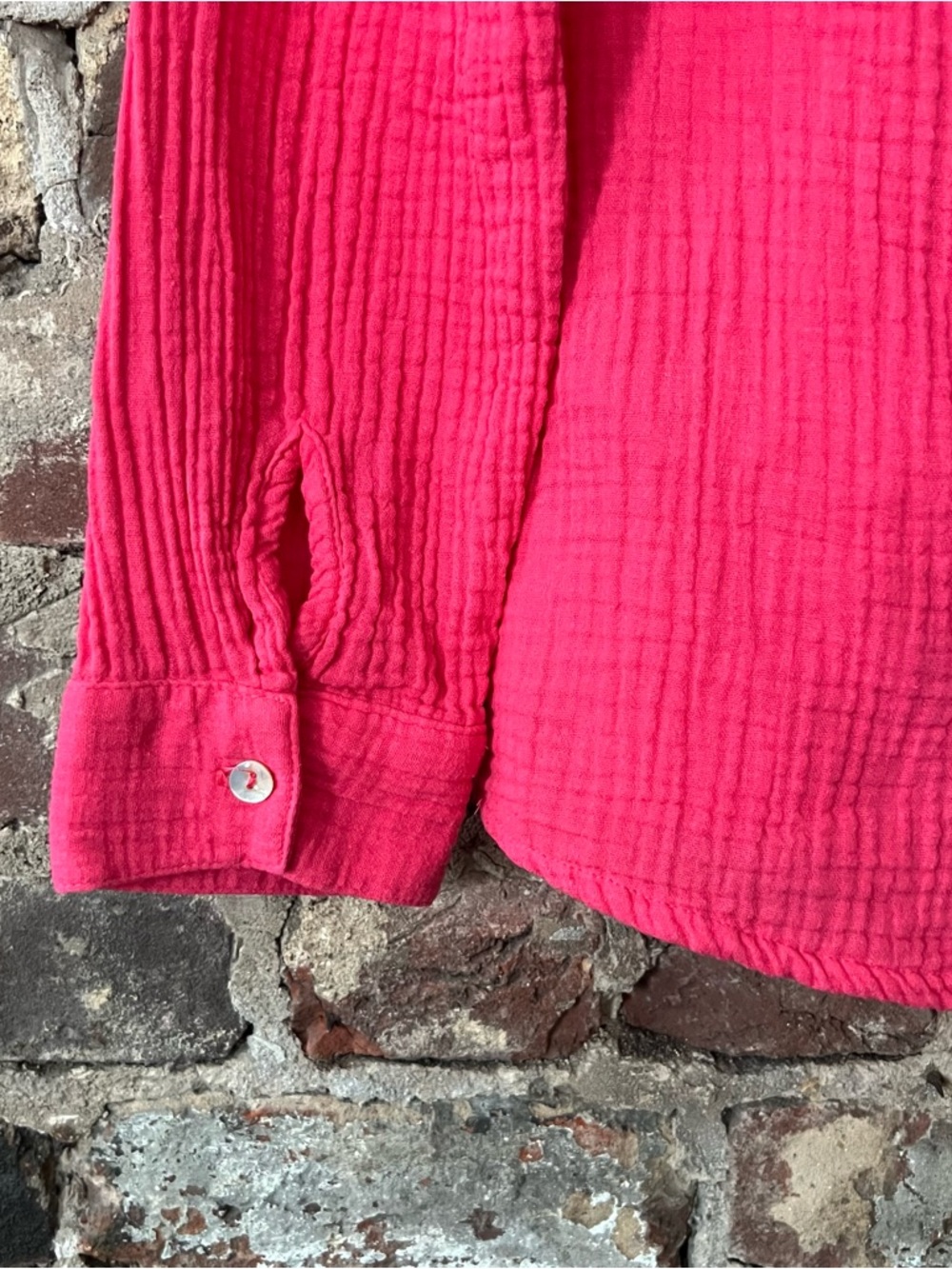 Women's Long-Sleeve Tee in Hot Pink - Picture 5 of 5
